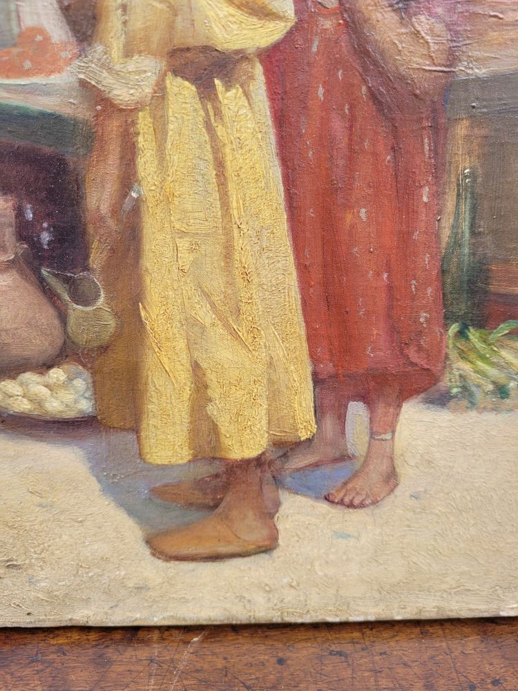 R Weisse, Scena di strada, Orientalist Hst, fine del XIX inizio del XX secolo