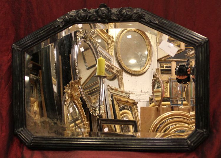 82 x 61 cm Art Deco Spiegel, abgeschrägtes Glas