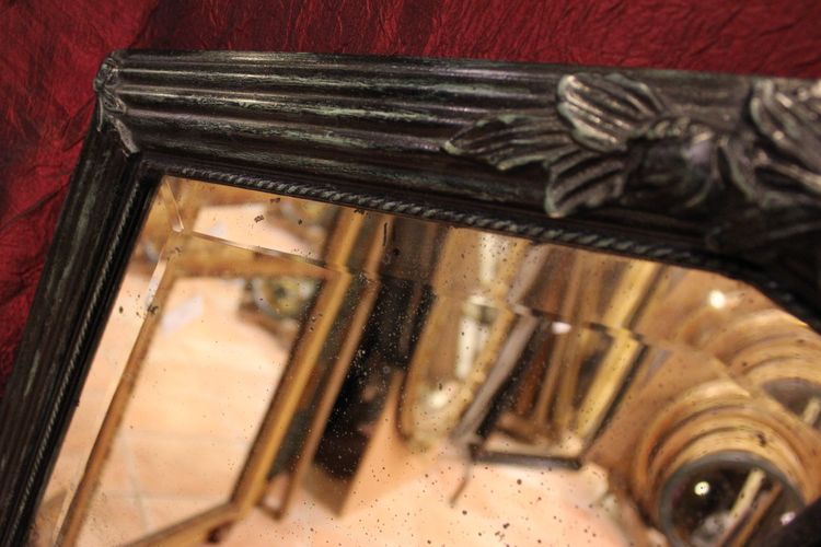 82 x 61 cm Art Deco Spiegel, abgeschrägtes Glas