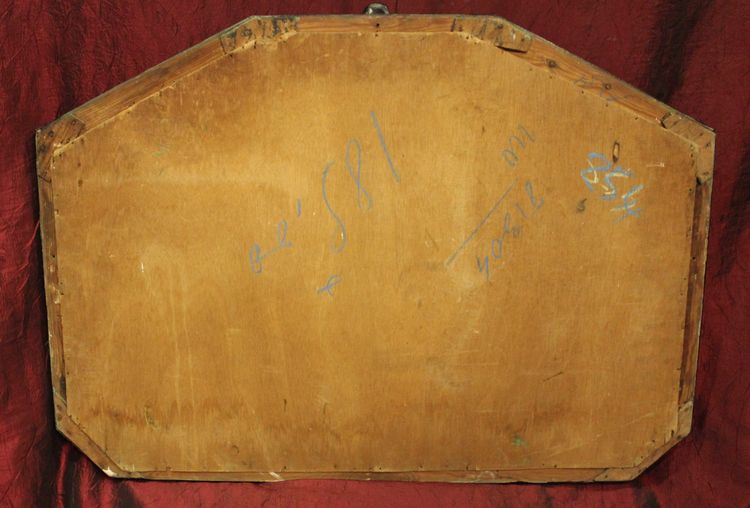 82 x 61 cm Art Deco Spiegel, abgeschrägtes Glas