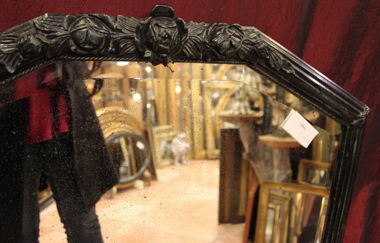 82 x 61 cm Art Deco Spiegel, abgeschrägtes Glas