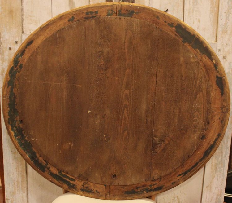 60 X 70 Cm Miroir Ovale Louis Philippe Doré, Glace Mercure