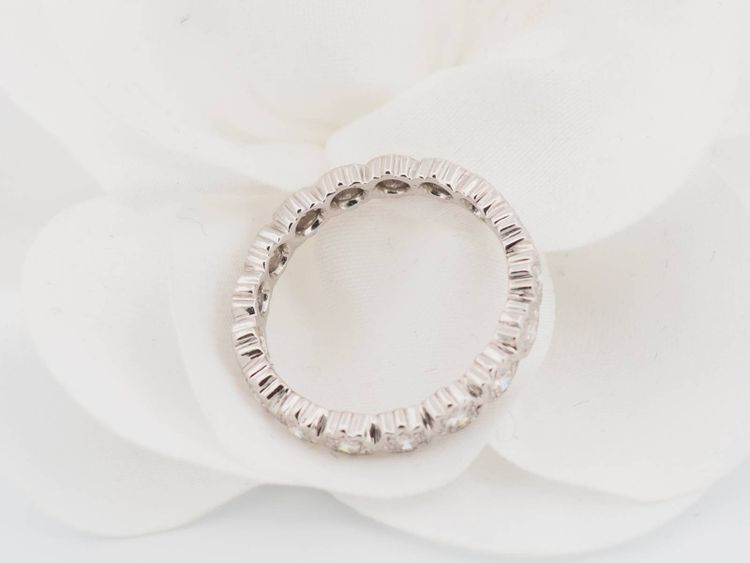 Amerikanischer Ehering aus Weißgold und 0,70 ct Diamanten