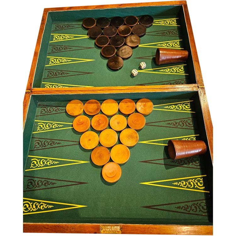 Gioco del backgammon - Fine del XIX secolo.