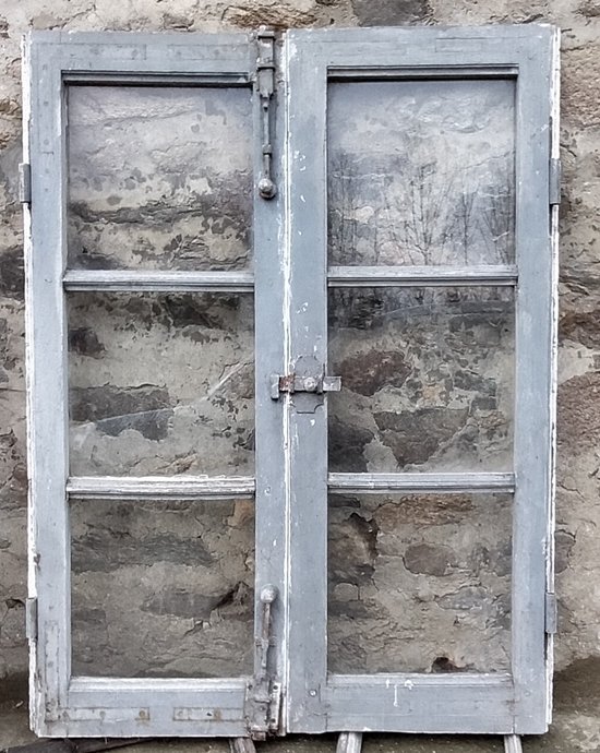 Small Windows Old XVIIIth With Ironworks Door Bookcase