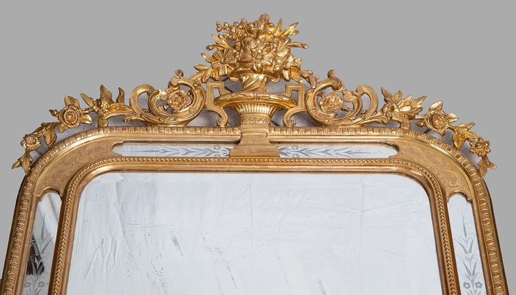 Specchio francese antico, XIX secolo.