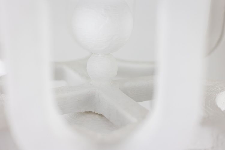 Lantern "Eye" in plaster. Small series artist's work. LS62552012A