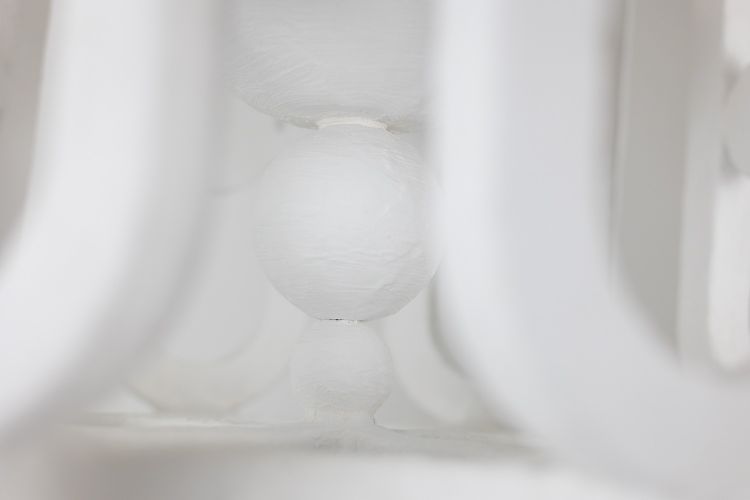 Lantern "Eye" in plaster. Small series artist's work. LS62552012A