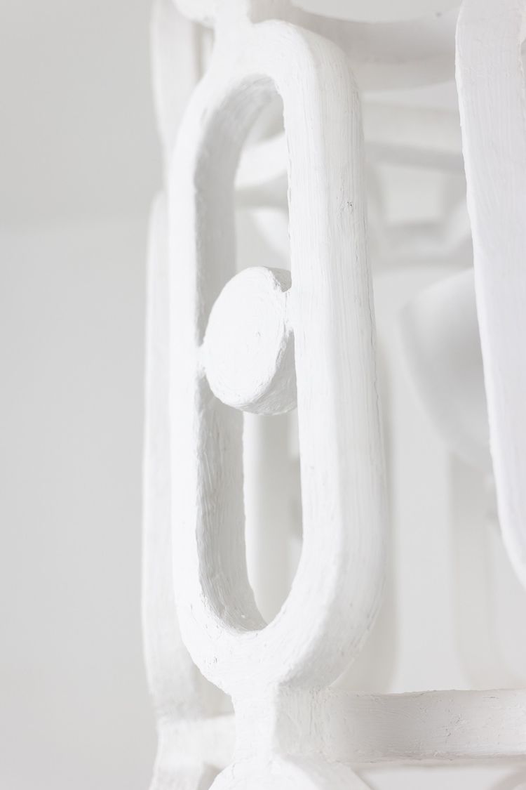 Lantern "Eye" in plaster. Small series artist's work. LS62552012A