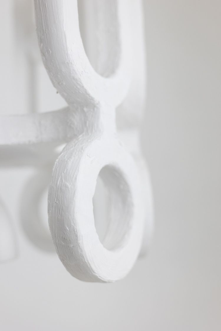 Lantern "Eye" in plaster. Small series artist's work. LS62552012A