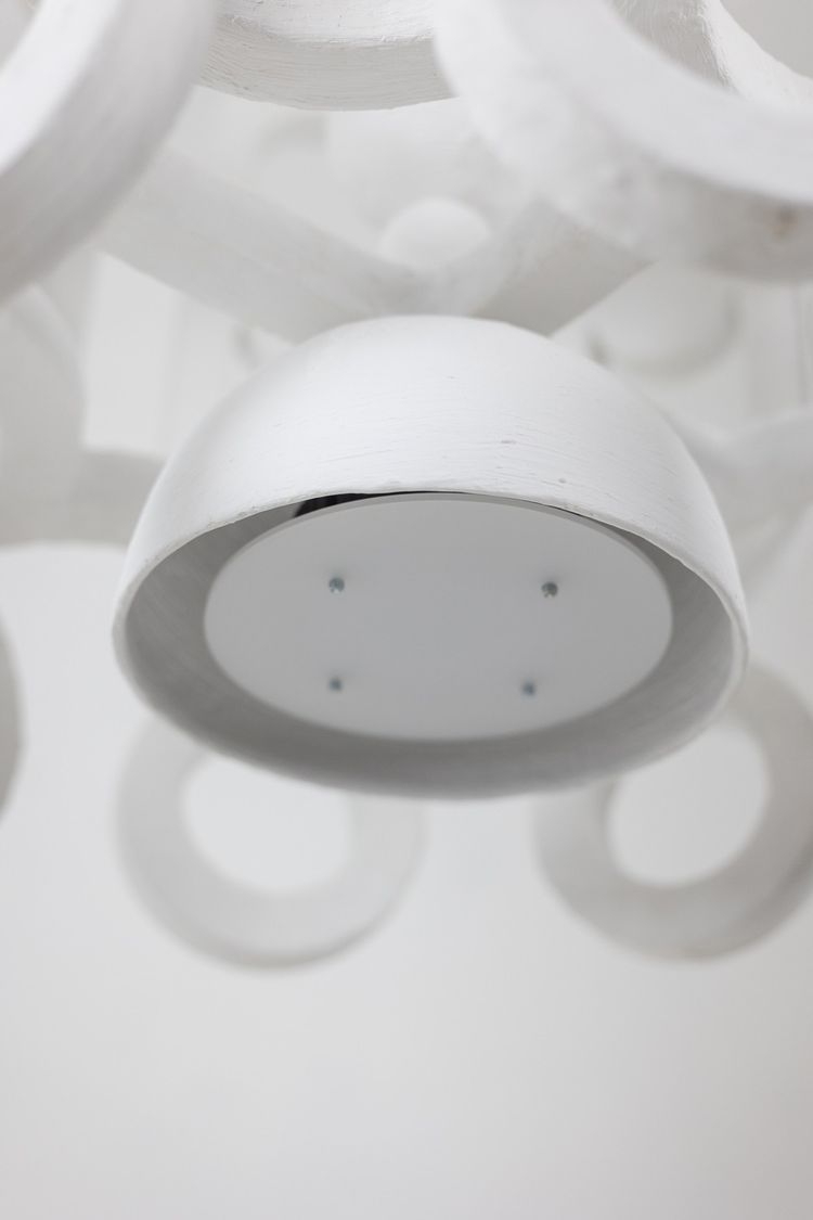 Lantern "Eye" in plaster. Small series artist's work. LS62552012A