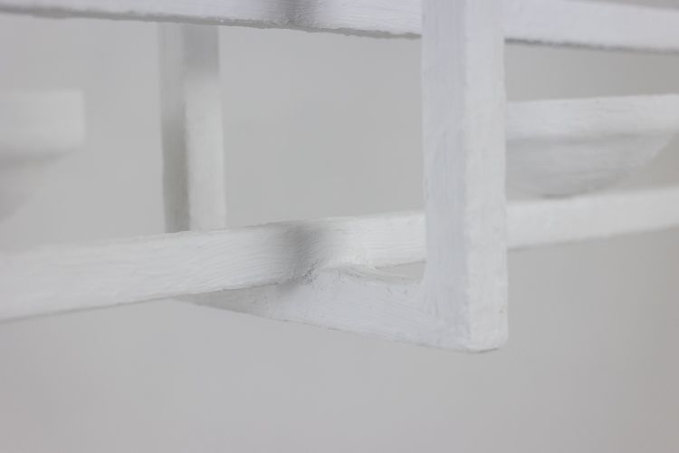 Lampadario rettangolare in gesso con decorazione a forma di uccello. Codice articolo: LS62652409P