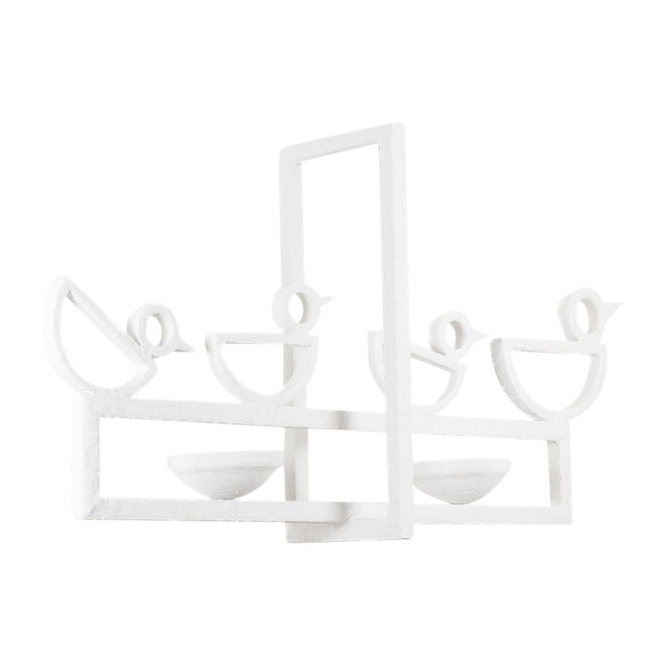 Lampadario rettangolare in gesso con decorazione a forma di uccello. Codice articolo: LS62652409P