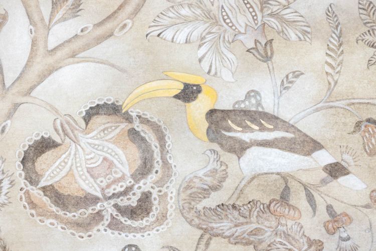 Toile peinte représentant des toucans. Travail contemporain.  LS62731089P