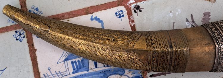 Pugnale cerimoniale orientale Jambiya Khanjar XIX secolo