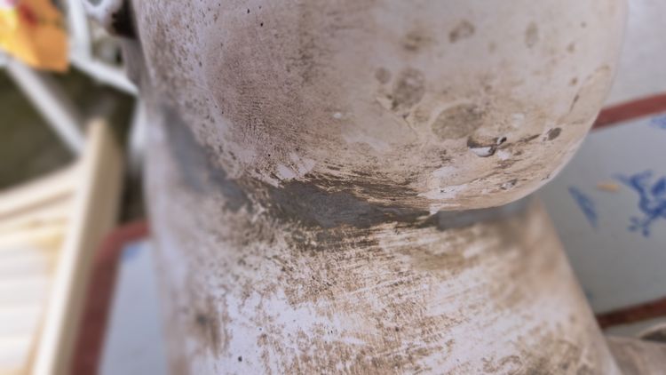 Busto neoclassico in gesso raffigurante una dea, inizio XX secolo