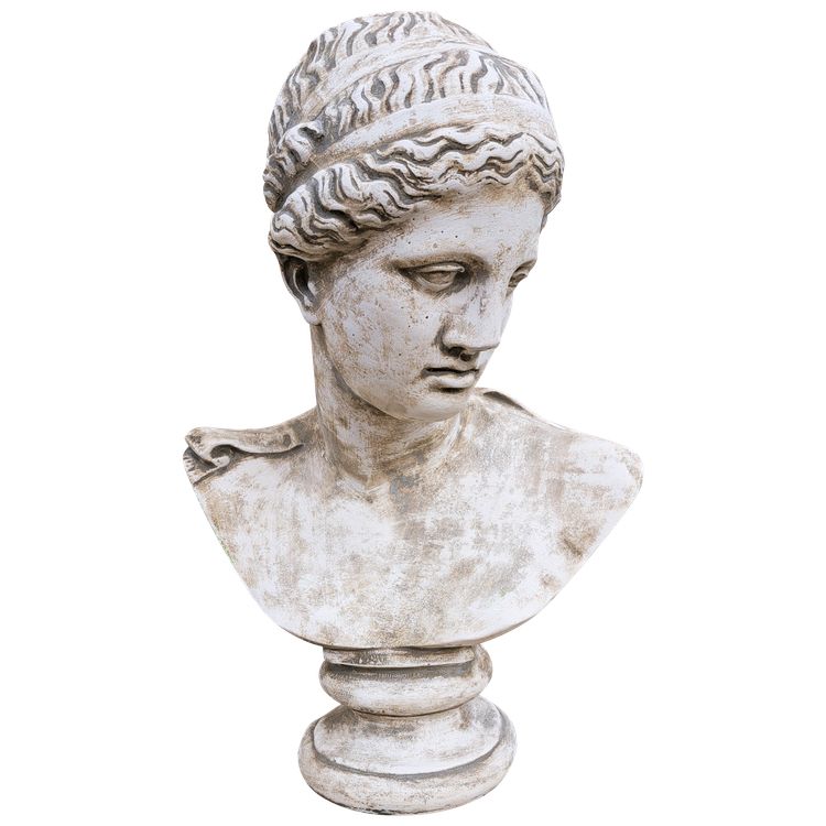 Busto neoclassico in gesso raffigurante una dea, inizio XX secolo