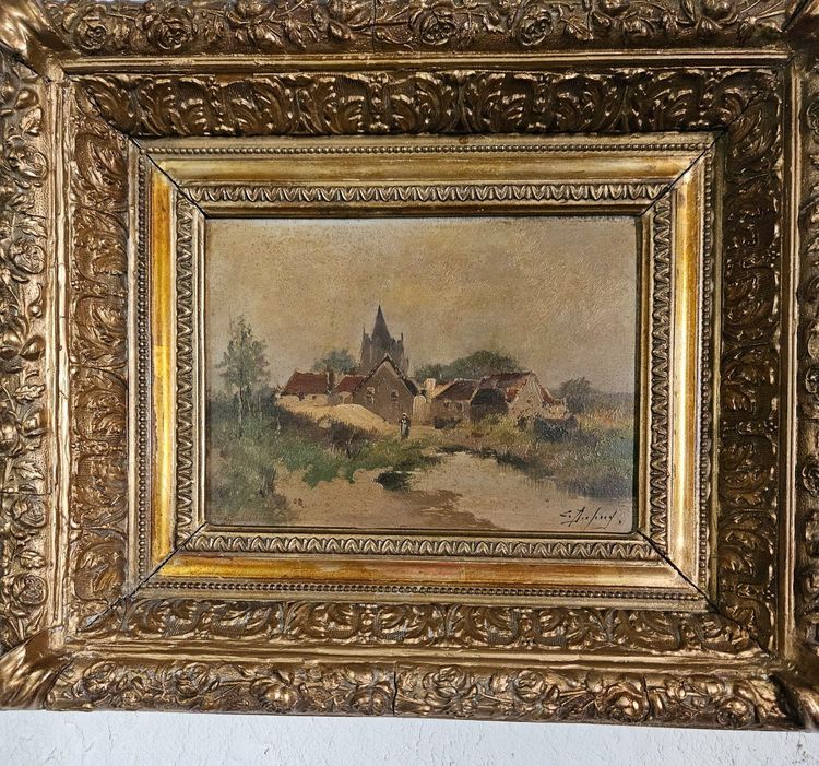 Paar Gemälde des Malers Eugène Galien Laloue – signiert Léon Dupuy.  19. Jahrhundert.