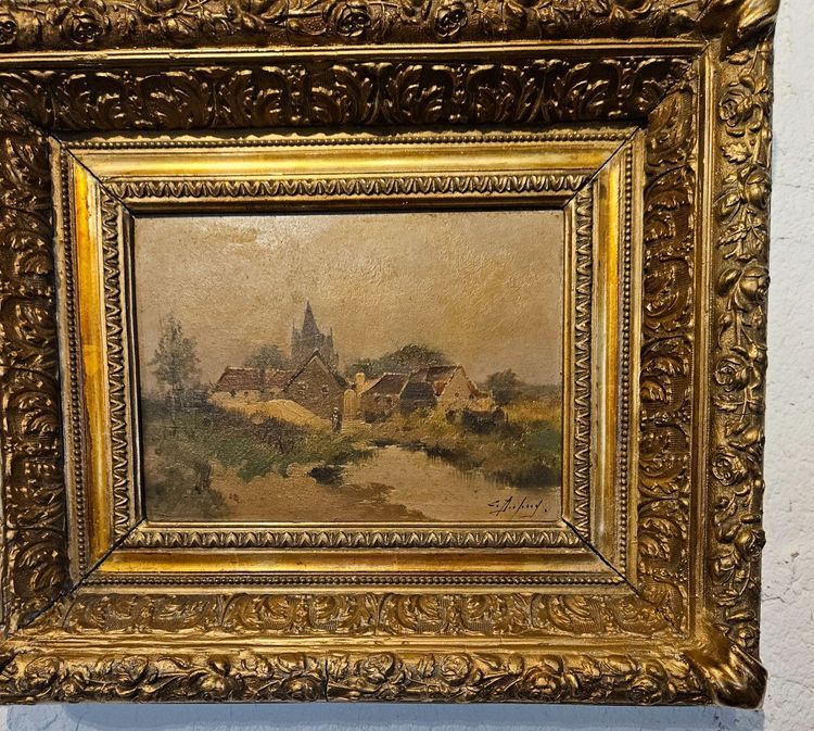 Paar Gemälde des Malers Eugène Galien Laloue – signiert Léon Dupuy.  19. Jahrhundert.
