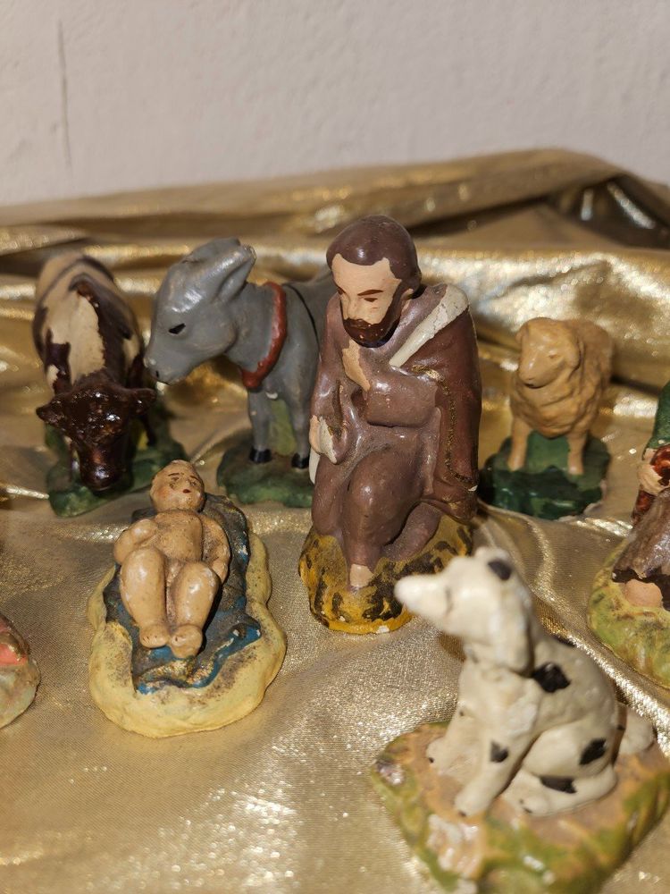 Polychrome Plaster Nativity Scene, Early 20th Century.