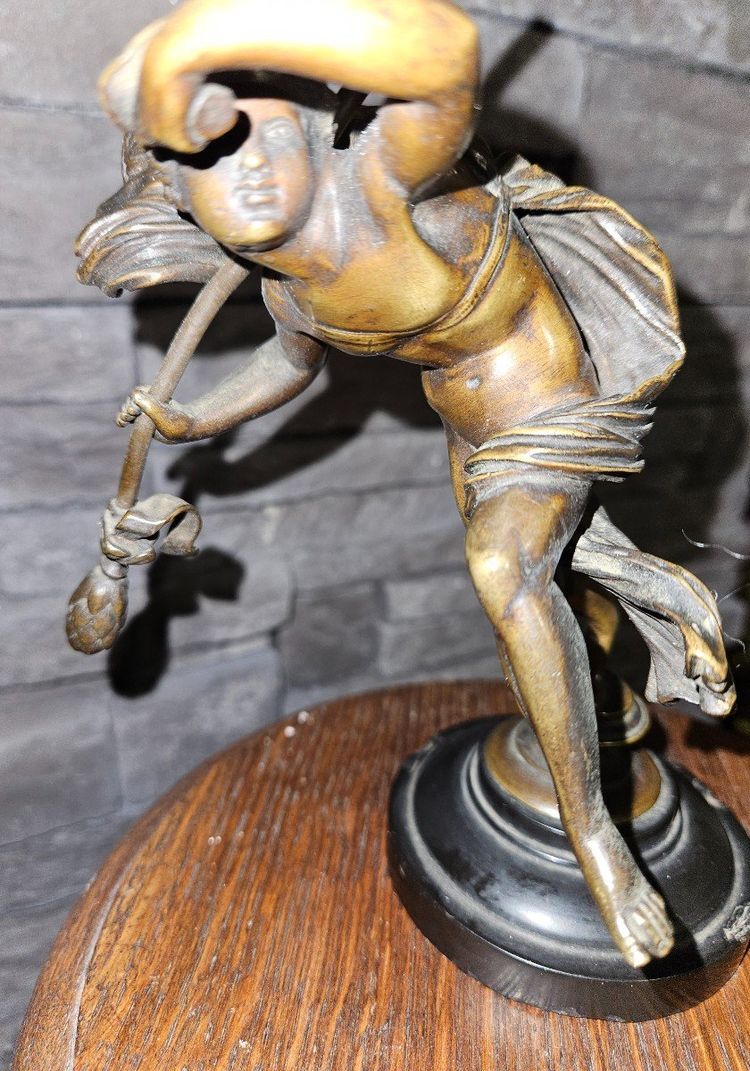 Scultura in bronzo di Bacco che danza - fine XIX secolo - Francia