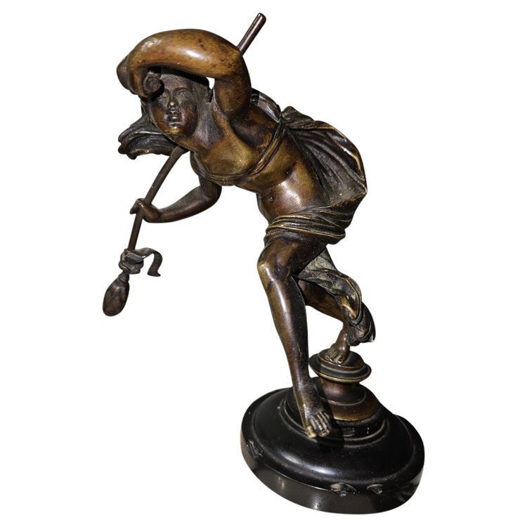Scultura in bronzo di Bacco che danza - fine XIX secolo - Francia