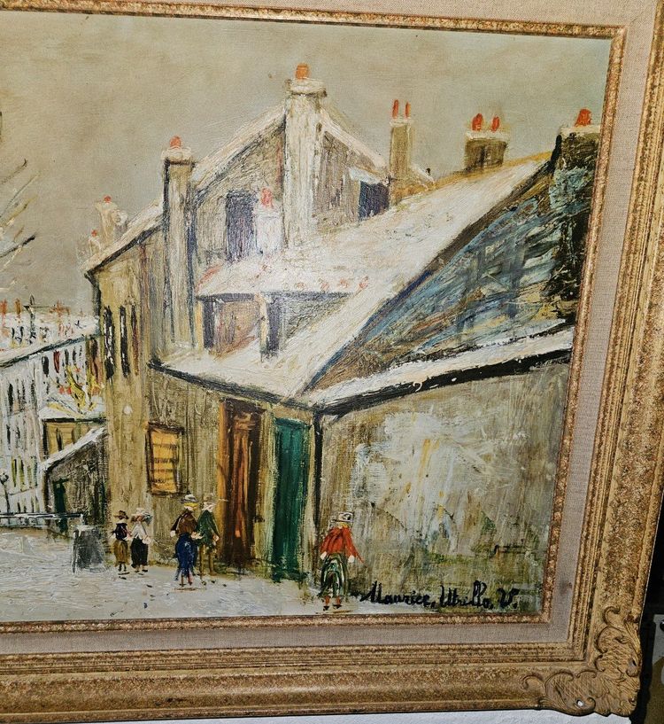 Ölgemälde auf Leinwand - Maurice Utrillo (nachher) - (1883 - 1955) - Rue De Montmartre 20.