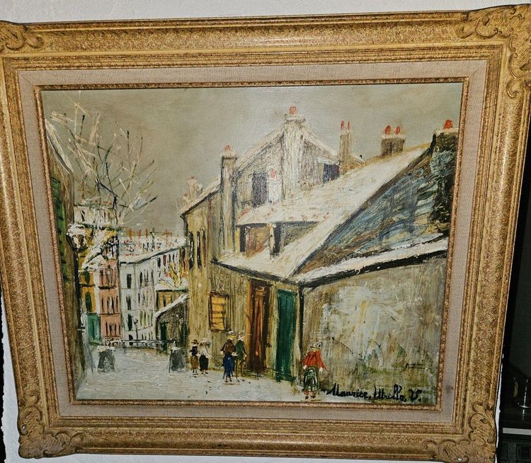 Ölgemälde auf Leinwand - Maurice Utrillo (nachher) - (1883 - 1955) - Rue De Montmartre 20.