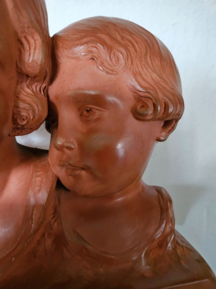 Patinated Terracotta Sculpture by P. Dumont - Art Deco period -