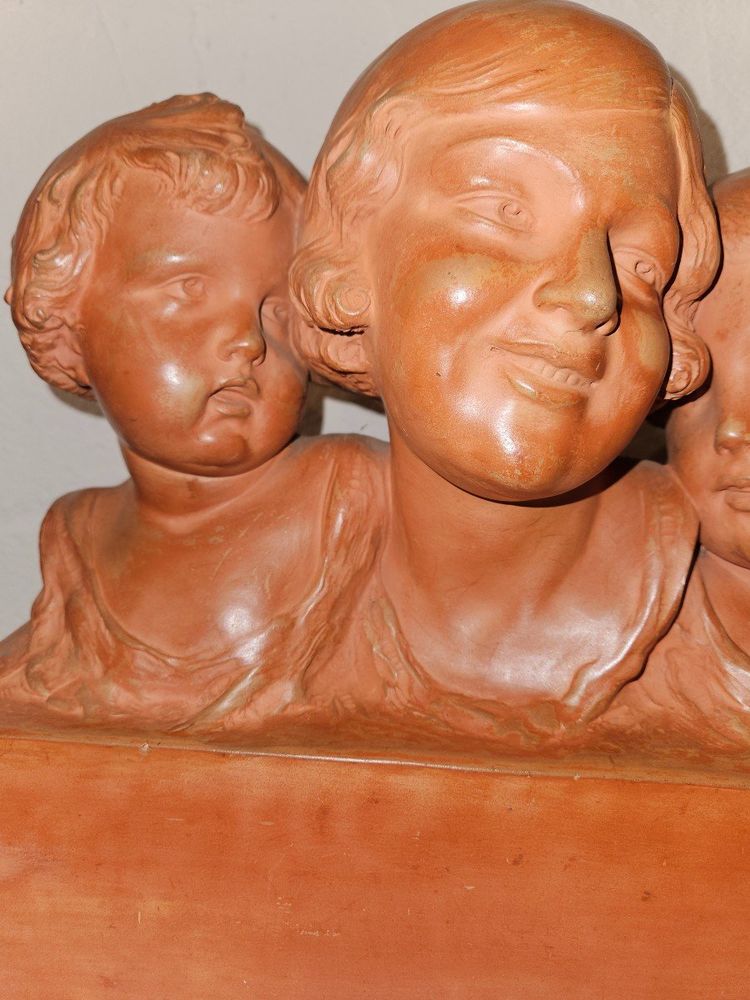 Patinated Terracotta Sculpture by P. Dumont - Art Deco period -