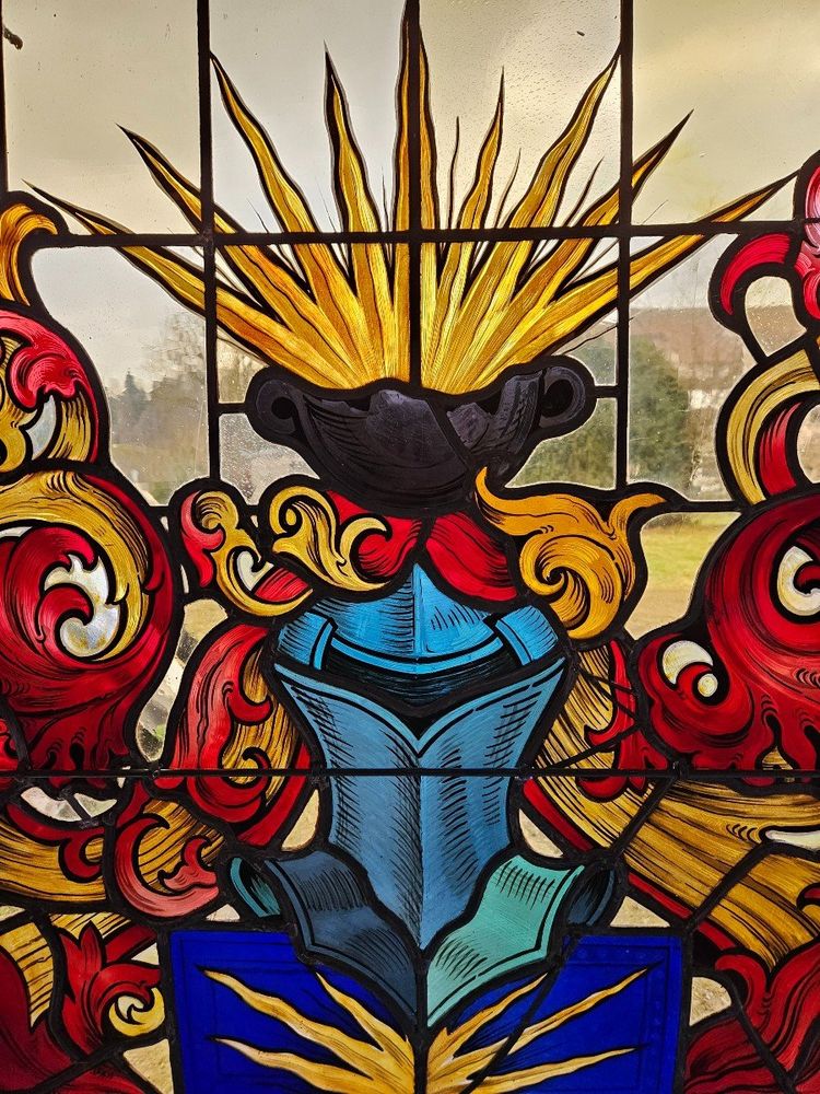 Stained Glass Windows of an Old Strasbourg Brewery - Early 20th Century