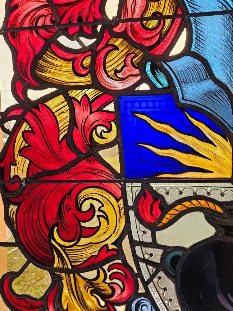 Stained Glass Windows of an Old Strasbourg Brewery - Early 20th Century