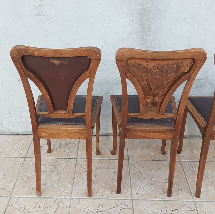 Louis Majorelle  6 chaises Art Nouveau  Chicorée 1900