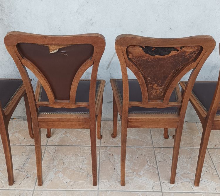 Louis Majorelle  6 chaises Art Nouveau  Chicorée 1900