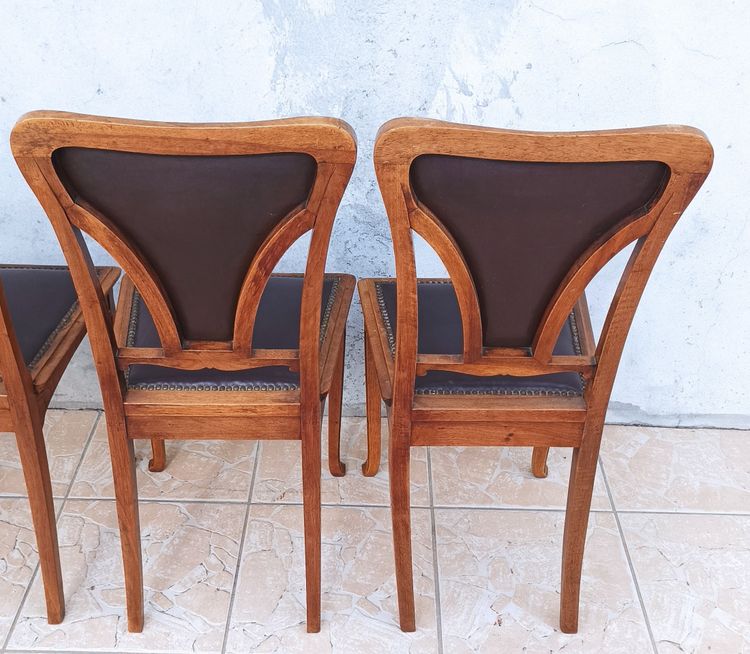 Louis Majorelle  6 chaises Art Nouveau  Chicorée 1900