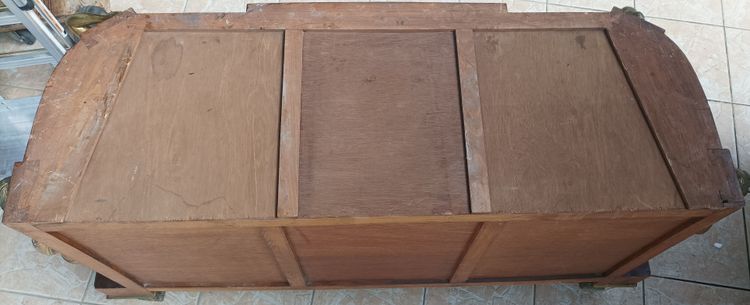 Commode Louis XVI style Jean-Henry Riesener en hêtre bronze et marbre 20ème