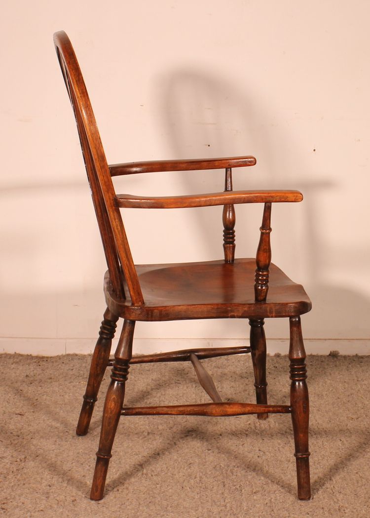 Fauteuil Windsor En Châtaignier Du 19° Siècle