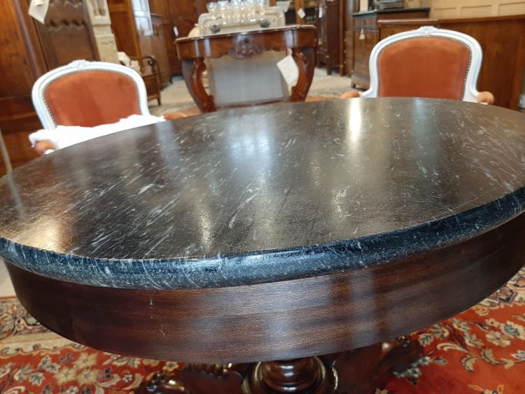 Guéridon Charles X Restauration En Acajou Et Mabre, époque XIX ème