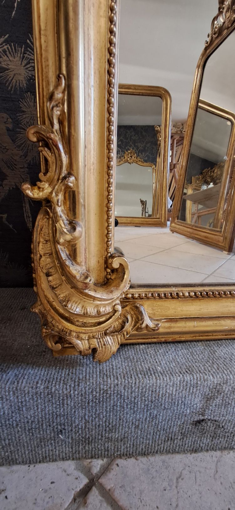 Specchio d'epoca Napoleone III 182 x108
