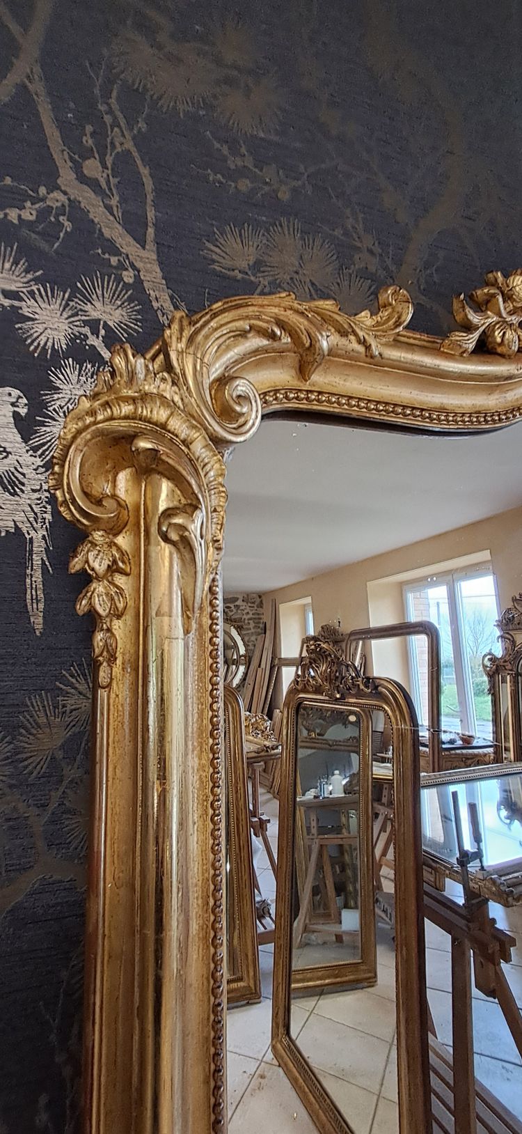 Specchio d'epoca Napoleone III 182 x108