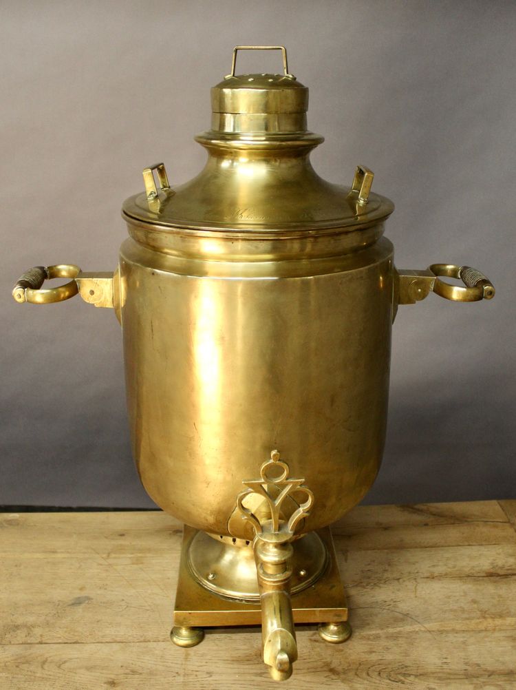 Importante Samovar in rame XIX secolo Pavel Kalinin Mosca