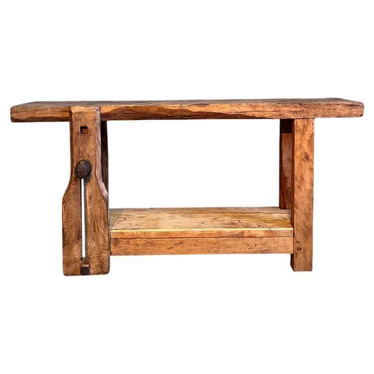 Table de menuisier en noyer 1900