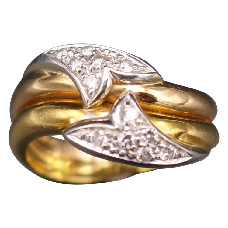 Diamond Ring in Rose Gold, Yellow Gold and 18 Carat White Gold.