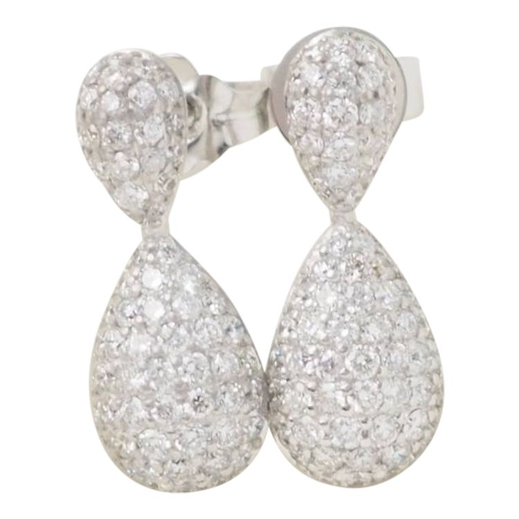Orecchini di lusso in oro bianco e diamanti