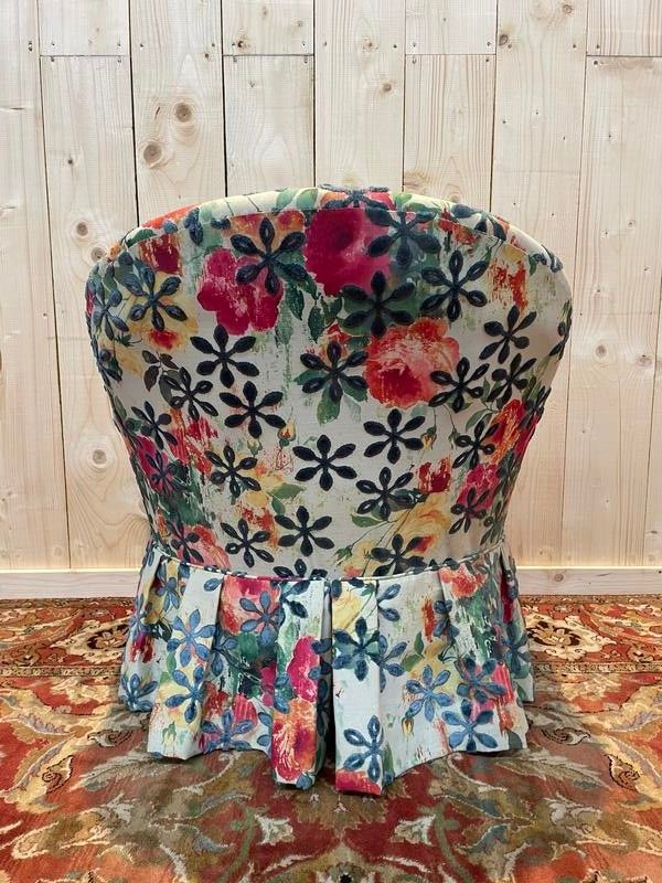 Fauteuil crapaud de style Napoléon III