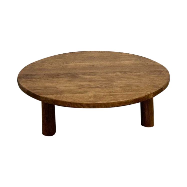 Table basse moderniste circulaire en chêne