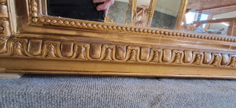 Miroir XIX à fronton 163 x 84/91