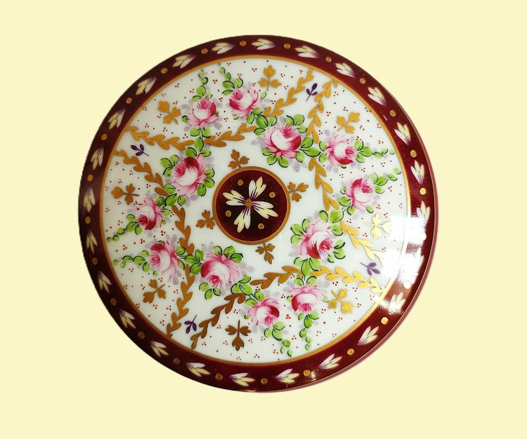 Boîte à Bijoux Bonbonnière Porcelaine Limoges  Peinte à La Main  Signée M Carpezat Roses Fleurs