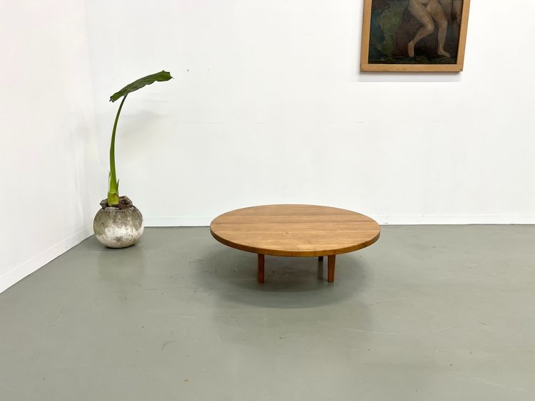 Table basse circulaire en chêne massif