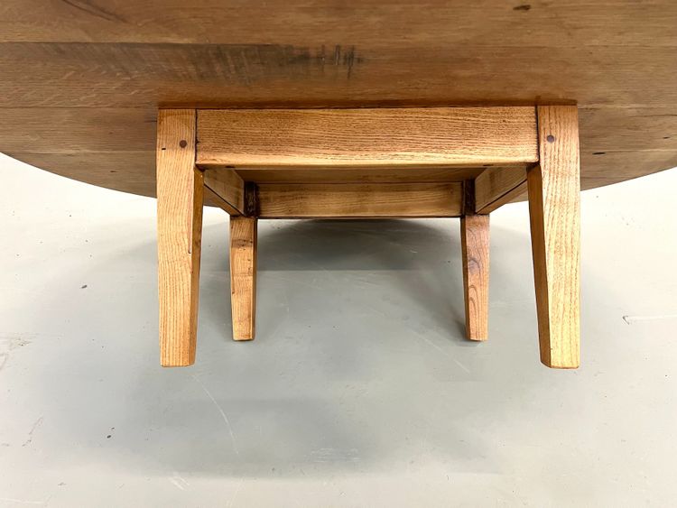 Table basse circulaire en chêne massif